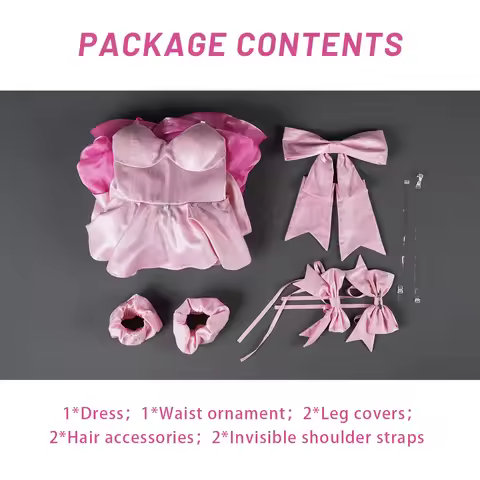 HOLOUN Mizi Anime ALNST Cosplay Costume Halloween Christmas Party Convention Idol Pink Dress