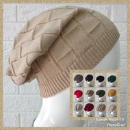 Knitted Beanie Hat Brick Motif/ men's beanie hat unisex beanie hat knitted beanie hat men's beanie h