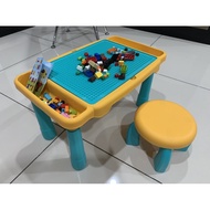 [fobs76 - instant ship] Beginner Basic Premium Lego Lepin comes with table &amp; stool for 3 and 3+ Years old