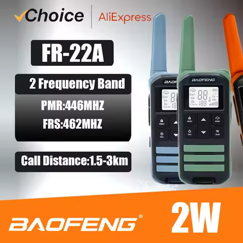 Baofeng Official Store 2Pcs FR-22A F22 Mini Walkie Talkie PMR FRS Portable Kids Two Way Radio Type-C