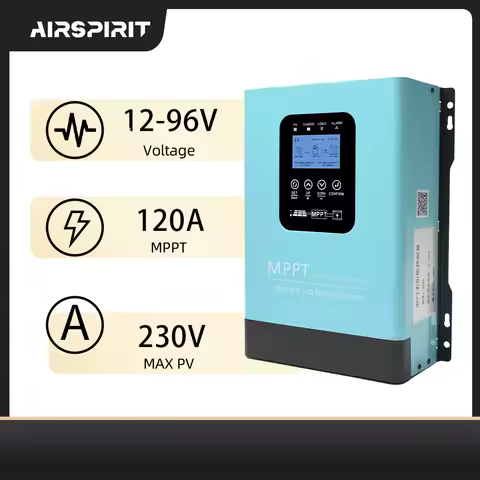 AIRSPIRIT 120A 60/30A MPPT Solar Charger Controller PV230V DC Battery Voltage12/24/48/72/96V For Lif