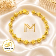 (6.30gm) Rantai Tangan Ball 0.5cm Emas Korea Bangkok Titanium gold plated