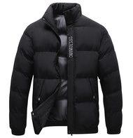 ZZOOI New Mens Winter Fall Coat Warm Cotton-Padded Puffer Jacket For Men Streetwear Windproof Bomber