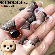 QTWOOF 10pcs Eyes Eyelash Toys, DIY 8 Styles Doll Toy Safety Eyes,  12-35mm Crystal Eyeballs for Bly