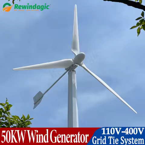 50000W 96V 110V 220V 230V 380V Wind Turbine Generator Low Starting Wind Speed Free Alternative Energ
