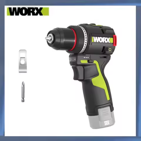 WORX WU135 Cordless Electric Drill 12V 50Nm 1800rpm Brushless Metalworking Smart clutch