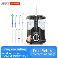 Fairywill Oral Irrigator Water Flosser Dental Electric 600ML WaterTank 10 Levels 8 Jet Tips for Brac