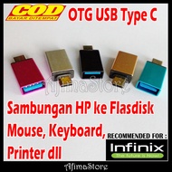 Sambungan OTG USB Type C untuk HP INFINIX HOT 30 30I 20 12 11 NOTE 8 8I 9 10 PRO HUAWEI MATE 10 20 30 40 50 MATEPAD PRO ENJOY LENOVO Z2 ZUK EDGE Z1 Z5S Z6 K10 K11 K12 K13 ONEPLUS 5 5T 3T 3 2 Ke Flashdisk Mouse Keyboard Printer