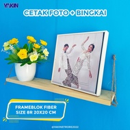 8R 20X20CM LAMINATED PHOTO FRAME PRINTING Frame Foto BLOCK - FRAMEBLOCK | AESTHETIC DECORATION