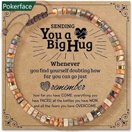 POKERFACE Motivational Bracelet Gift Positive Affirmation Healing Crystal Energy Anxiety Relief Frie