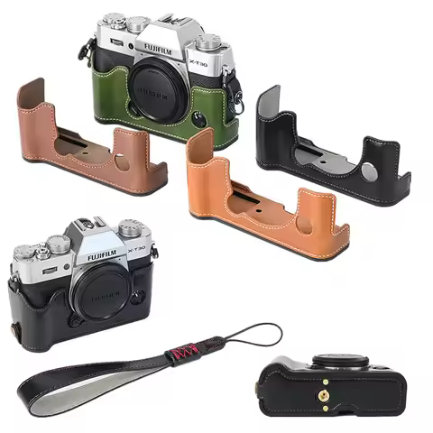 Oil Print PU Leather Camera Half Case for Fujifilm XT30II XT30 XT20 XT10 Fuji X-T30 X-T30II X-T20 X-
