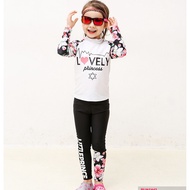 2-12Yrs Girls Boy Swimwear 2pcs Swimsuit Suit Kids Baby Swim Wear M-4XL Long Sleeve Top+Pants Swimmi