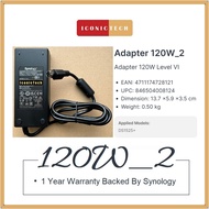 Synology 120w_2 Ac Adapter For Synology Diskstation 5-Bay Nas Power Supply Cord Mains Psu for DS1525