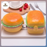 PP Hamburger Lunch Box Kid Bento Box Food Container Creative Burger Lunch Box PP