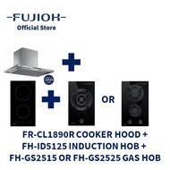 FUJIOH FR-CL1890R OIL SMASHER Cooker Hood (Recycling) + FH-ID5125 Domino Induction Hob + FH-GS25 Domino Gas Hob