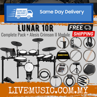 SUDOKU Lunar 10R Electronic Drum with Alesis Crimson II Module Complete Pack with Amplifier, Double Pedal, Mixer &amp; Accessories