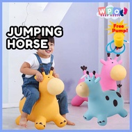 Kids Jumping Horse PVC Inflatable Toy Bouncer Toy Baby Ride On