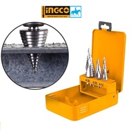 Bộ 3 mũi khoan chóp nón 4-12mm 4-20mm 4-32mm hss M2 INGCO AKSDS0302