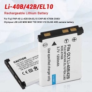 Li-40B/42B EN-EL10 Lithium 3.7V 1200mAh Li40B for Nikon Fuji FNP-45 Li-42B CNP-80 K700 Rechargeable 