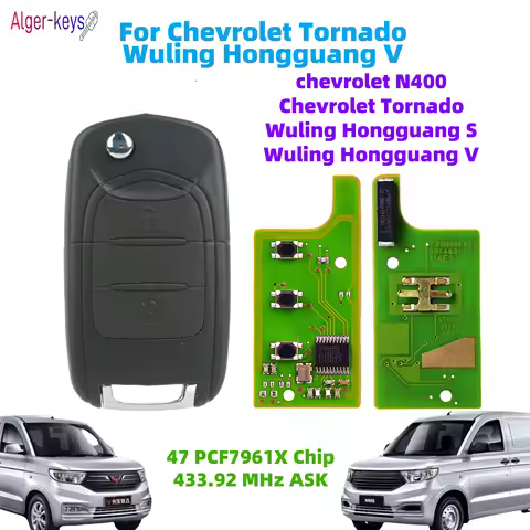 Alger-key Original Flip Folding Remote For Chevrolet N400 Tornado Wuling Hongguang V S Key 433 ASK 4