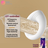 XiuXiuDa APP Vibrating Sperm locking ring Clitoral Stimulator Strong Penis Cock Ring Cage Erection Enhance Ability Product Sex Toys For Men Couple Delay loop Increase sexual time