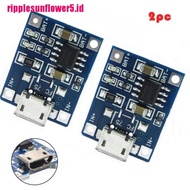 New 2Pcs Modul Board Charger Lithium 1A 5V Tp4056