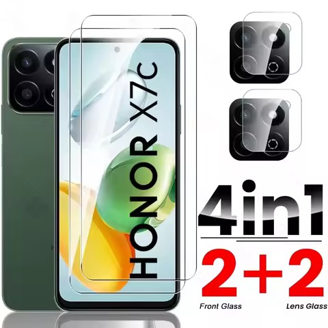 HonorX7c 4G Glass 4In1 Tempered Glass for Honor X7c 4G Protective Glass on Xonor Honar Honer X 7c X7