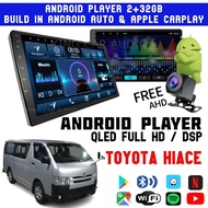 [Completed Set] FOR TOYOTA HIACE~ With Apple CarPlay&Android Auto 2+32gb Android Player+Casing+Socke