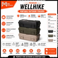 Wellhike Portable outdoor toolbox, multifunctional plastic storage box, camping and fishing stackabl