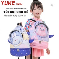 Baby swimming bag, waterproof drawstring swimming equipment backpack with convenient compartments K1