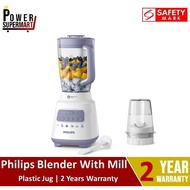 Philips HR2221 Blender With Jug and Mill | Crush Ice | 5 Preset Settings | 700 Watts | Plastic Jug | 2 Litres Capacity