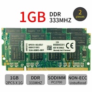 For King ston 2GB 2x 1G DDR PC1-2700 DDR1 333MHz SO-DIMM RAM KIT Laptop Memory