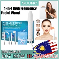 4 in1 High Frequency Electrode Wand W/Neon Electrotherapy Glass Tube Acne Remover Face Therapy Wand