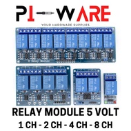 Relay Module 5 Volt 1 2 4 8 Channel Module Board 5V DC Relay