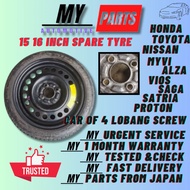 Tayar spare alza passo sette vios civic wira satria 15 dan 16 inci