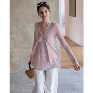 Eggka pink camisole and cardigan Set