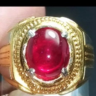 Cincin Batu Permata Ruby Merah Delima Asli