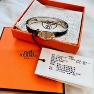 Hermes 全新豬鼻子手環黑銀配色