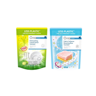 Testing LZ Orita 2 Dishwashing Lemon Scented 500 ml. + Orita 2 Fabric Softener Breezing Blue 500 ml.