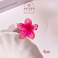 Kẹp Tóc Càng Cua Hoa Sứ Vân Đá Tráng Gương 8cm Tiệm Quà An Yên, Phụ Kiện Tóc Bền Đẹp Không Rối Tóc