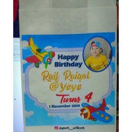 printed paperbag aeroplane