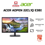 ACER AOPEN 22CL1Q E3BI 21.5" FHD 100Hz HDMI,VGA,IPS, MONITOR BLACK