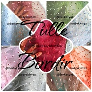 EMBROIDERED TULLE FABRIC - PREMIUM EMBROIDERED TILLE - EMBROIDERED FABRIC