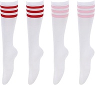 2 Pairs of Knee Socks Women's Overknee Stockings Women's Striped Socks Thigh Highs Femboy Knee Socks