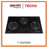 TECNO T 333TGSV 3-Burner 90cm Tempered Glass Cooker Hob