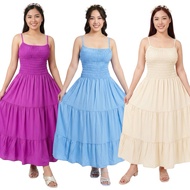 Reese dress S-2XL adjustable strap garterized smocked bust and waist chic preppy elegant minimalist