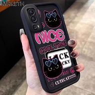 MHKETH Case For VIVO Y72 5G Y52 5G Y75s 5G Cute Cat Pattern Silicone Phone Case Shockproof