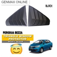 PERODUA BEZZA 2018 2019 2020 2021 REAR SIDE CAR WINDOW TRIANGLE MIRROR COVER PROTECTOR SHARK LOUVER 