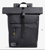 TED BAKER Rubberised roll-top backpack