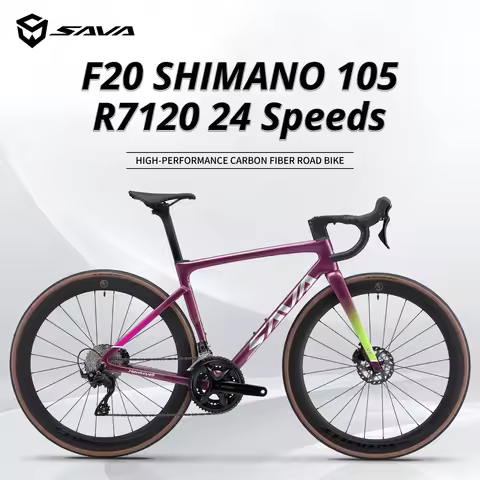SAVA F20 Carbon Fiber Road Bike Carbon Fiber Complete Racing Strap SHIMANO 105 R7120 24 Speed ​​Grou
